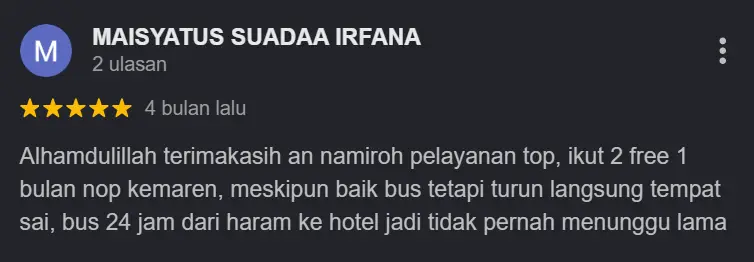 Testimoni jamaah 2