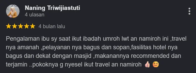 Testimoni jamaah 3